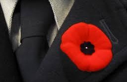 Poppies are often worn on Remembrance day and a few days before.