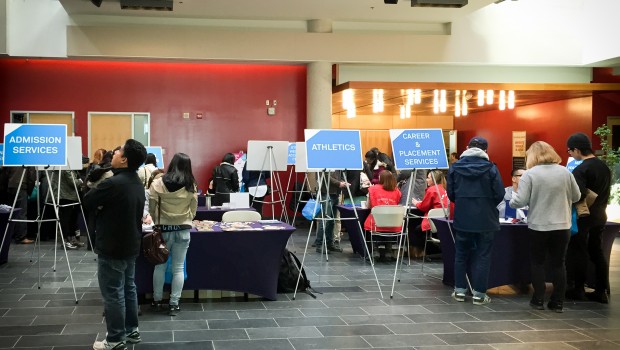 Guelph-Humber atrium at business studies program preview day