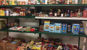 Photo of non-perishable food items at the Vaughan Food Bank